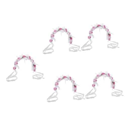 MAGICLULU 5St Tiara für Kinder hair accessories for kinder haarschmuck Braut Stirnband Blumenperlen-Stirnband für die Braut Haargummi Haarband Perlenstirnband Blumenmädchen-Kopfschmuck von MAGICLULU