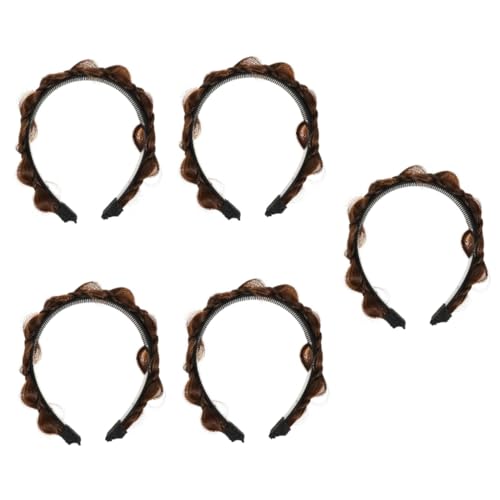 MAGICLULU 5St Zopf Perücke Stirnband Festival-Kopfschmuck Haargeflecht Stirnband Haarband haarschmuck deko Haargummi Frauen Haarreifen Haarversorgung draussen schmücken Pferdeschwanz Mädchen von MAGICLULU