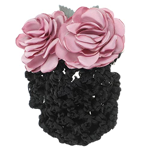 MAGICLULU 5St haarschmuck haarnetz Klammer häkelnadel schleifen haarspange schlafen Schal die Blumen Brötchen Damen Grobmaschig Stoff Violett von MAGICLULU