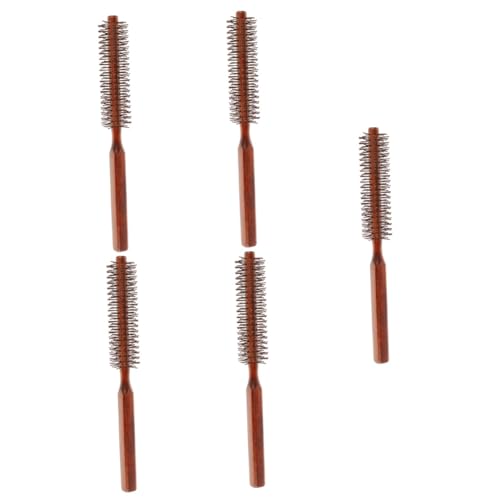 MAGICLULU 5St hölzerner Kamm Haarbürste für Herren Haarschmuck slico hairbrush tragbare Haarbürste Lockenwicklerkamm Haarbürste für Damen Herren runden Lockenkamm Geldbörse schmücken reisen von MAGICLULU