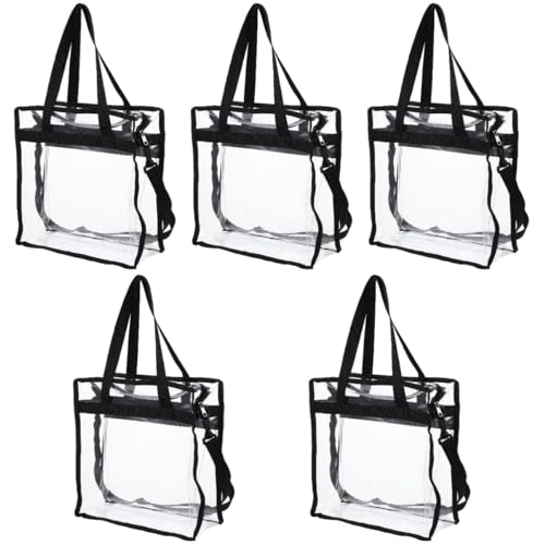 MAGICLULU 5St transparente PVC-Tasche Geldbörsen aufbewahrungssack klare Handtaschen quadratische Tragetaschen Umhängetasche Frauen-Accessoire klare geldbörse im freien von MAGICLULU