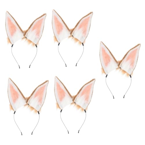 MAGICLULU 5st Hasenohr Stirnband Kleideraccessoires Baby Stirnbänder Fuchs Cosplay-zubehör Stirnbänder Mit Tierohren Kostümzubehör Für Kinder Plüsch Schmücken Modellieren von MAGICLULU