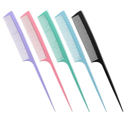 MAGICLULU 5St spitzer Schwanzkamm Männerkämme für Haare Eisform für Gesicht Friseurkamm wide tooth comb Stylingkamm für Männer Kämme für Männer Kamm mit Spitzhacke am Ende von MAGICLULU