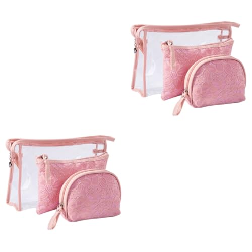 MAGICLULU 6 STK kleine Schminktasche Kulturbeutel für Damen Kosmetiktasche aus Spitze Kosmetiktasche Set kosmetiktaschen Set Make-up-Taschen durchsichtige Kosmetiktasche Wäschesack bilden von MAGICLULU