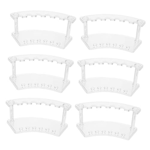MAGICLULU 6 Sets Transparenter Stifthalter Aus Acryl: Stifteständer Mit 6 Fächern, Organizer Für Make-up-pinsel, Aufbewahrungsständer, Schreibtischzubehör Für Nagelbürsten, Kunststifte von MAGICLULU