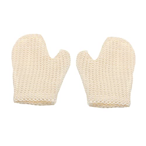 MAGICLULU 6 Stk Badehandschuhe Aus Sisal Peeling-badetuch Fäustlinge Badehandtücher Babyhandschuhe Haartuch Peeling-badehandschuh Badetücher Badwäscher Putztuch Fräulein Gefrostet Weiß von MAGICLULU