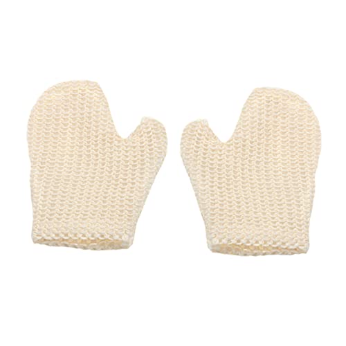 MAGICLULU 6 Stk Badehandschuhe Aus Sisal Badefäustlinge Spa-peeling-handschuhe Bad Waschhandschuh Körpertücher Zum Duschen Duschhandschuhe Peeling Handtuch Badetuch Fräulein Gefrostet Weiß von MAGICLULU