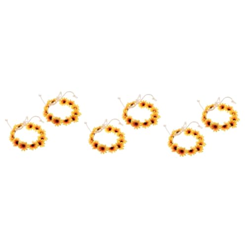 MAGICLULU 6 Stk Blumenmädchen Haarschmuck für die Hochzeit Girlanden zur Dekoration Make-up-Haarband Haaraccessoires Haargummi Stirnband kinder haarband Strand Kopfbedeckung von MAGICLULU