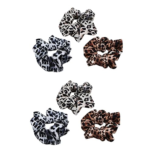 MAGICLULU 6 Stk dehnbares elastisches Band haarband hair-band the grey leopard print hair accessories for girls l m gray Pferdeschwanzhalter Frauen Haargummi Kopfbedeckung von MAGICLULU