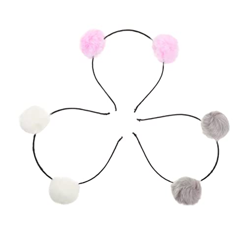 MAGICLULU 6 Stk Fellknäuel-Stirnband für Kinder Haarschmuck haar zubehör Kostüm Fuzzy Ball Kopfschmuck Party-Haarband weihnachtsdeko Haargummi Party-Kopfschmuck einzigartiges Haarband bilden von MAGICLULU