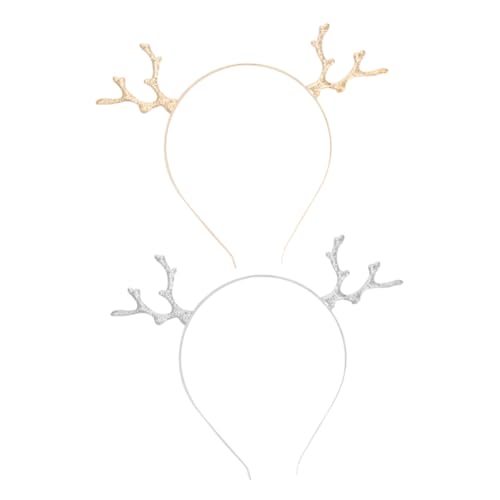 MAGICLULU 6 Stk Geweih-Stirnband aus Legierung Geweihstirnbänder für Damen Weihnachtsgeweih Haarspange Reh Haarschmuck Haarnadeln Haarreif aus Hirschgeweih Weihnachtsstirnband Strasssteine von MAGICLULU