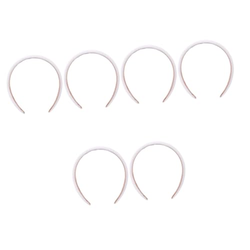 MAGICLULU 6 Stk Stirnband Haarreifen Stirnbänder für Mädchen Haargummis haarschmuck haarband Stirnbänder für Damen Schwämme Frauenhaare einfacher Haarreif Schwamm Kopfbedeckung Fräulein Weiß von MAGICLULU