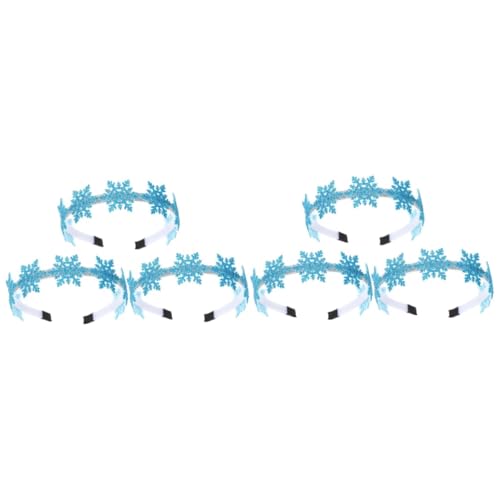 MAGICLULU 6 Stk Weihnachts-Schneeflocke-Stirnband Haarspangen für Kinder Haarschmuck mit Schneeflocken haarspange weihnachten weihnachtshaarspangen Anzug Haarnadeln Winter Haarring von MAGICLULU