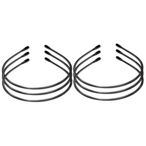 MAGICLULU 6 Stk gewelltes Stirnband Haarkamm für Frauen elastische Haargummis Haarband hair-band Stirnbänder für Männer Anti-Rutsch-Stirnband Sport-Haarreifen wellig Haarschmuck von MAGICLULU