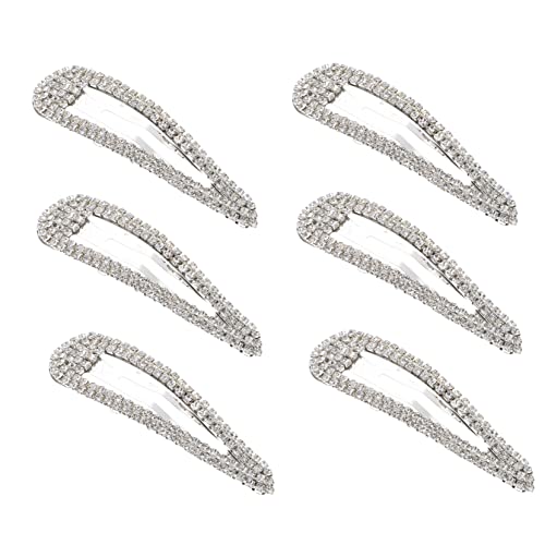 MAGICLULU 6 Stück Hochzeit Strass Haarspange Mädchen Kopfschmuck Strass Haarspangen Seitliche Haarspange Haarschmuck Dekorative Haarnadel Mädchen Haarnadel Mädchen Haar Dekor Snap von MAGICLULU