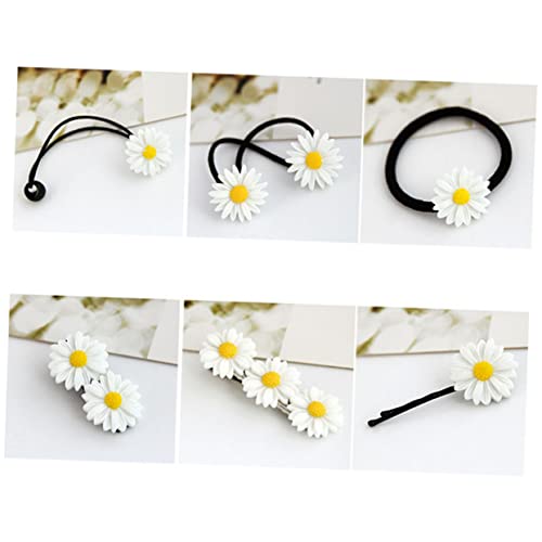 MAGICLULU 6-Teiliges Set Haarband für Mädchen Haarbänder für Mädchen Gänseblümchen-Blumen-Haar-Accessoires haarschneideschere set haarklammer set haarschmuck Haarband die Blumen Klipp von MAGICLULU