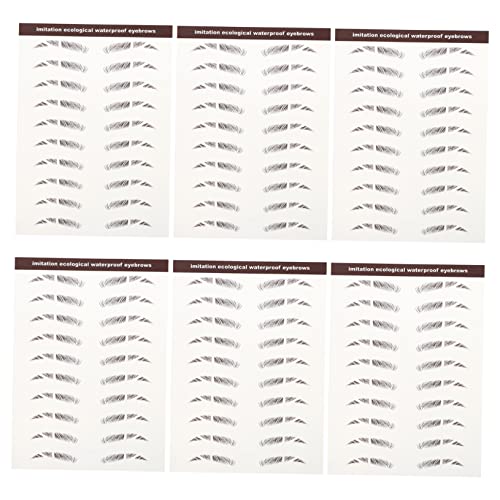 MAGICLULU 6St Aufkleber für Augenbrauen Bilden Aufkleber für Kinder Augenbrauen tätowieren Augenbrauen-Transfer-Aufkleber Augenbrauen-Tattoos wasserdicht Augenbrauen Trimmer 4d Soja-Tinte von MAGICLULU