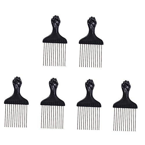 MAGICLULU 6St Haarkamm Stahlnadelkamm slico hair styling combs Friseur Pick Afro-Zopfkämme Stylingkamm für Männer Afro-Zopfpicks Pickkämme Stahl Haarfärbemittel Werkzeug Afrika Mann von MAGICLULU