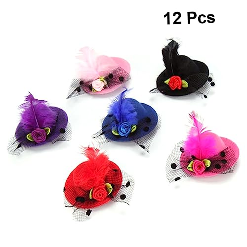 MAGICLULU 6St Hut Haarspange kinder haarschmuck Haarspangen für Geburtstag Fascinators Hut Mädchen Hüte Damen Cocktailhut Haarnadel Haarklammer Haarspange für Kinder niedlich schmücken Braut von MAGICLULU