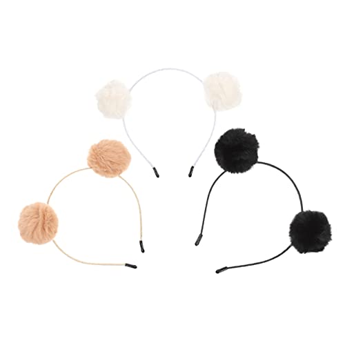 MAGICLULU 6St Stirnband Stirnbänder für Damen-Make-up Ball plüsch haarband Flauschiger Haarreif kuscheltier Haarband aus Fellknäuel für Mädchen flauschiges Haarband Haare drücken Südkorea von MAGICLULU