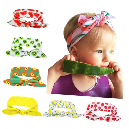 MAGICLULU 6St Stirnband aus Stoff für Kinder haarspange kinder haarklammer kinder Turban geknotete Haarbänder Turbanstirnbänder für Frauen Haarband Haargummi Haarschmuck für Kinder Obst Tuch von MAGICLULU