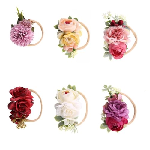 MAGICLULU 6St Stirnband für Blumenkinder hair accessories for hochzeitshaar schmuck Kopftuch Stirnband Foto-Requisite Haarband Haarschmuck für Babys dekoratives Stirnband die Blumen von MAGICLULU