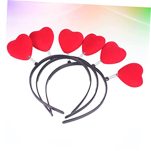 MAGICLULU 6St Zubehör für Partykostüme kinder haarschmuck fasching haarreif Herz Stirnbänder Valentinstag Herz Stirnband Haarklammer Haarbänder Stirnbänder für Kinder beflockte Haarreifen von MAGICLULU