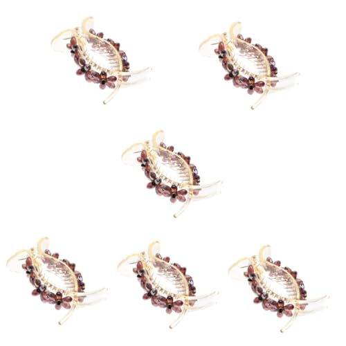 MAGICLULU 6st Haarnadel Haarklemme Haarschmuck Für Damen Krallenclips Für Mädchen Haarklammern Haarspange Kristall-haarschmuck Nicht- Violett Fräulein Dicht Acryl Griffigkeit von MAGICLULU