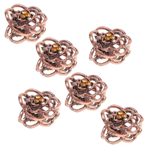 MAGICLULU Vintage Haarklammer 6 Stück Kleiner Haarklammern mit Hohlmuster Rose Metall Haarspangen für Frauen und Mädchen Langlebig und Leicht Geeignet für Langes Haar und Verschiedene Anlässe von MAGICLULU