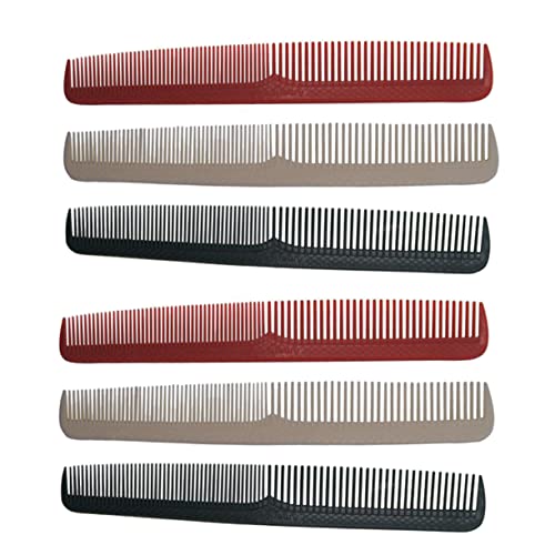 MAGICLULU 6st Mini-kamm Neckender Kamm Friseur-schneidekamm Breiter Zahnkamm Fpintail Kombinieren Zähne Saloncombs Mann Geldbörse Vintage-spiegel-klapphand Haar Tragbar Rot Kamm Für Frauen von MAGICLULU