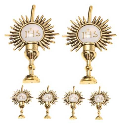 MAGICLULU 6stücke Anstecknadel Brosche Becher Mantelbrosche Hemdkragenbrosche Herren Reversnadel Zur Erstkommunion Katholische Brosche Religiöse Accessoires von MAGICLULU