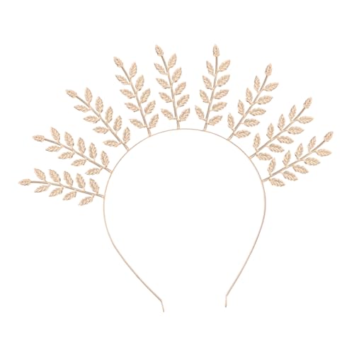 MAGICLULU 8 Stk Blatt Stirnband Kopfbedeckungen Für Damen Abschlussballkronen Göttin Griechische Kopfbedeckung Haarpflegezubehör Goldenes Stirnband Hochzeit Schmuck Metall Braut Modellieren von MAGICLULU