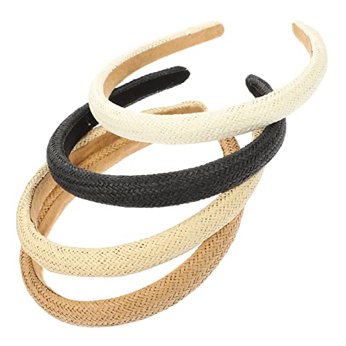 MAGICLULU 8 Stk Haarband Aus Stroh Persönlichkeitsstirnband Gewebter Festlicher Kopfschmuck Haarband Für Männer Gewebtes Haarband Sommer Haar Zubehör Sport Perücke Handbuch Stoff Fräulein von MAGICLULU