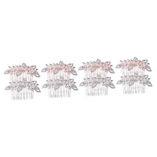 MAGICLULU 8 Stk Haarspange Mit Strass Kristall Haar Hochzeitshaarschmuck Für Bräute Kopfbedeckungen Für Damen Kämme Für Frauen Mädchen Haarnadel Haarspangen Strasssteine Kamm Glas Braut von MAGICLULU