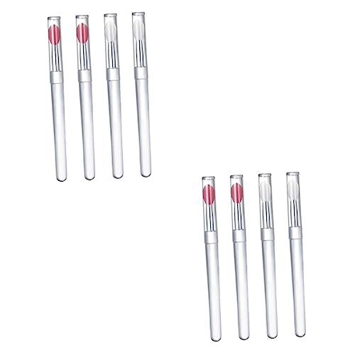 MAGICLULU 8 Stk Lippenpinsel aus Silikon mit Deckel pinselset make up makeup pinsel set lidschatten tragbar Lippenstift Werkzeug Applikator Lippenmaske Kieselgel von MAGICLULU