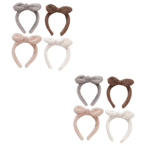 MAGICLULU 8 Stk Plüsch Ohr Stirnband kinder haarschmuck nauszniki zimowe Spa Yoga Sport Haarband weicher Haarreif elastische Haargummis Haar tragen prop Winter Stirnband niedlich Schal Stoff von MAGICLULU