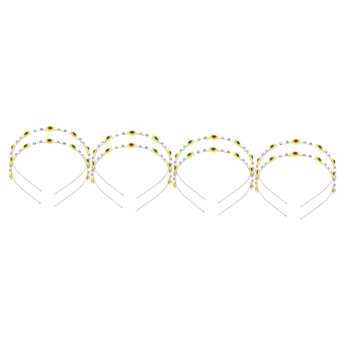 MAGICLULU 8 Stk Sonnenblumen-Stirnband sonnenblumen haarreif hair accessories for Mädchen-Stirnband Sonnenblumenkrone Haargummi haarschmuck dünner Haarreif Sonnenblumen-Stirnbänder von MAGICLULU