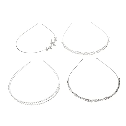 MAGICLULU 8 Stk Strass-Stirnband Perle mädchen stirnbänder Flechtwerkzeuge haar zubehör haarschmuck Haargummis Haarband frauen kopfschmuck Metall Kopfbedeckung Haarring Kind von MAGICLULU