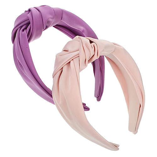 MAGICLULU 8 Stk breites haarband party haarreif Damen-Stirnband Stirnbänder für Haarschmuck Haargummi lila Stirnband geknotete stirnbänder für mädchen einfach Schal Zubehör Stoff von MAGICLULU