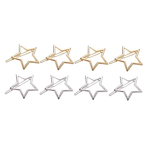 MAGICLULU Haarnadel-set mit Sternen 8-teilig Haarspangen in Sternform Clips für Mädchen Modisch und Trendig für Dickes Haar Leicht Zu Kombinieren von MAGICLULU