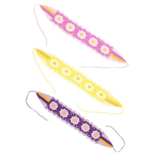 MAGICLULU 9 Stk Haken nadel Haarband haarschmuck Make-up-Stirnbänder gehäkeltes Stirnband Häkelnadel elastische Haargummis Sommer-Stirnbänder exquisite Stoffstirnbänder waschbar Schal von MAGICLULU