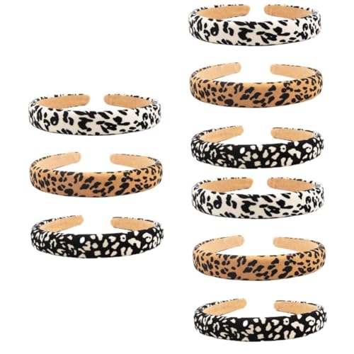 MAGICLULU 9 Stk Leoparden-stirnband Mädchen-outfits Kleider Für Mädchen Für Ehefraugeschenke Haarschleifen Für Mädchen Kleidung Für Kinder Schöne Geschenke Für Mama Stoff Südkorea von MAGICLULU