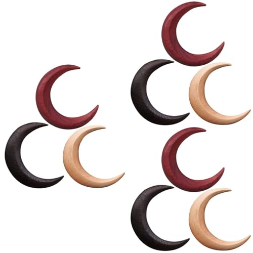 MAGICLULU 9 Stk Mond Haargabel Haarspange Haarstyling-Accessoires Accessoires für Haare Haarspangen Haarklammer Haarnadel Frauenhaarstock Haarstyling-Tool für Frauen hölzern von MAGICLULU