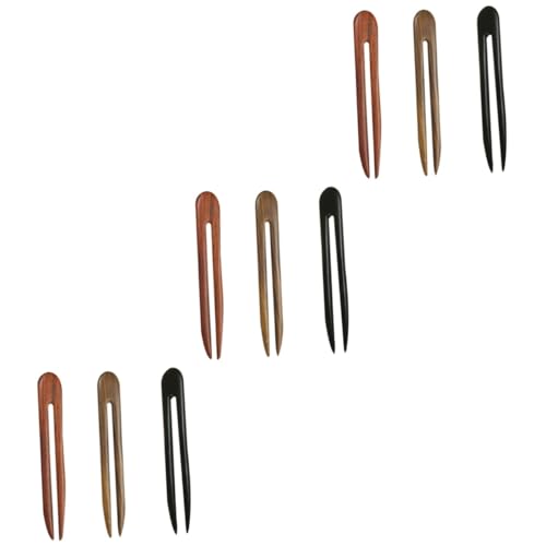 MAGICLULU 9 Retro U-förmige Haarnadel Kopfbedeckungen für Damen Haarschmuck für Holz Haar Retro-Haarnadeln Haar Werkzeug Französisch Haarstock Parfümflasche von MAGICLULU