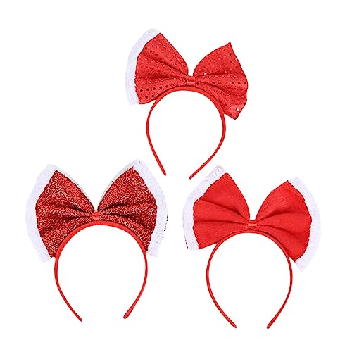 MAGICLULU 9St Weihnachts-Stirnband mit Bowknot Stirnband Stirnbänder Schleife Stirnbänder kinder stirnband stirnbänder kinder Weihnachtshaarband Weihnachts-Haarschmuck rot von MAGICLULU