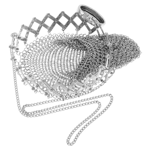 MAGICLULU Antike Coin Box Retro-Münztasche Vintage Edelstahlmünze Geldbörse Klassische Münzspeicherung Klassische Veränderung Retro Mesh -Geldbörse Retro-Geldbörse Rostfreier Silber von MAGICLULU