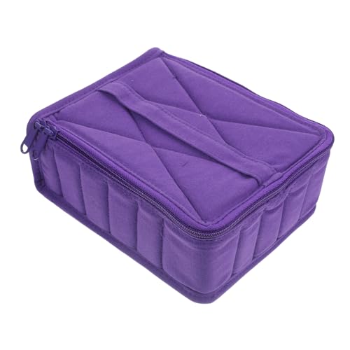 MAGICLULU Aufbewahrungsbeutel Für Ätherische Öle Organizer Für Ätherische Öle Schublade Aufbewahrungsbehälter Für Ätherische Öle Nagellackständer Diffusor Maniküre Verpackung Violett von MAGICLULU