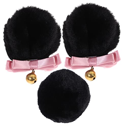 MAGICLULU Bärenohren Haarspange Set Pelzige Ohren Cosplay Zubehör Bärenschwanz Stirnband Für Frauen von MAGICLULU