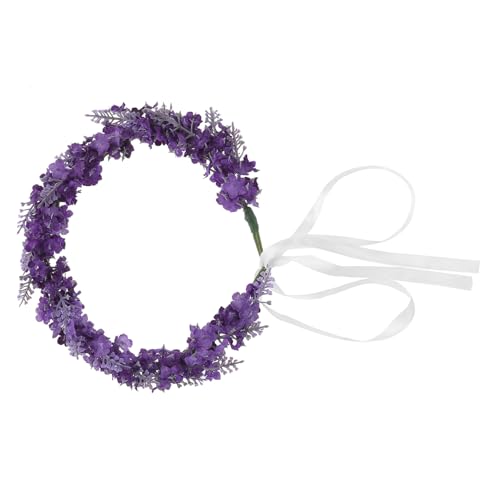 MAGICLULU floraler Kopfschmuck Stirnbänder Blumenstirnbänder für Damen haar zubehör haarschmuck Stirnband tragegurt Blumenkrone Kranz Hochzeit Kopfbedeckung Haarring Fräulein von MAGICLULU