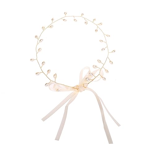 MAGICLULU Braut Stirnbänder Hochzeitskopfschmuck Hochzeitsperlenkrone hochzeitshaar schmuck wedding hair accessories haarschmuck stirnband hochzeit kopfschmuck Stirnbänder für Bräute einfach von MAGICLULU